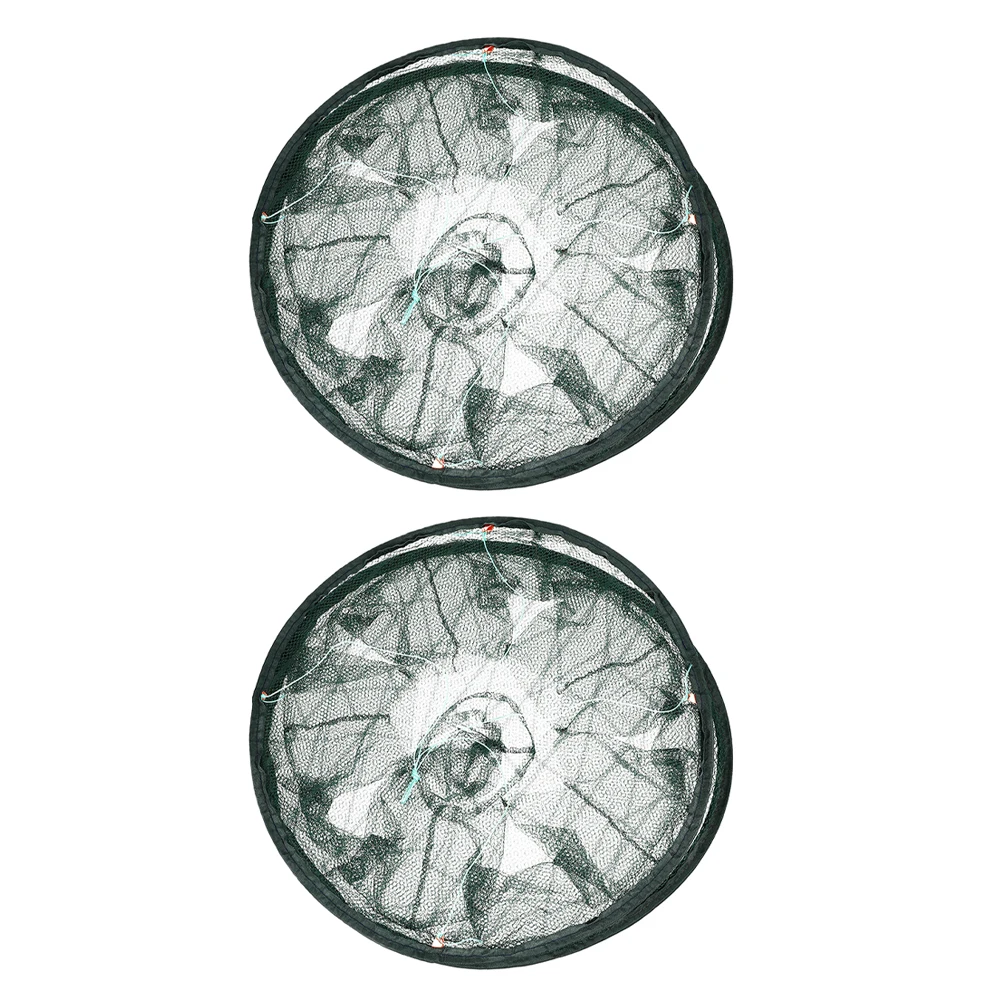 

2Pcs Fishing Folded Bait Traps Portable Net Crawfish Nets Keepnets Freshwater Fishing Bait Trap Crab Trap Seafood Tool