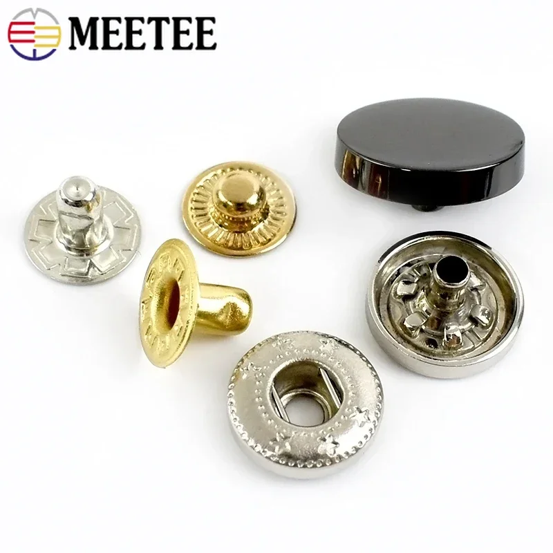 

20Sets 10-25mm Metal Snap Button Garment Press Buttons Sewing Bag Coat Jacket Clothes Leather Fastener Decor Buckle Accessories