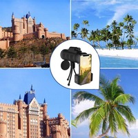 AU-Phone Lens For Phone 40X60 Zoom For Smartphone Monocular Telescope Scope Camera Camping Hiking With Phone Clip Tripod
