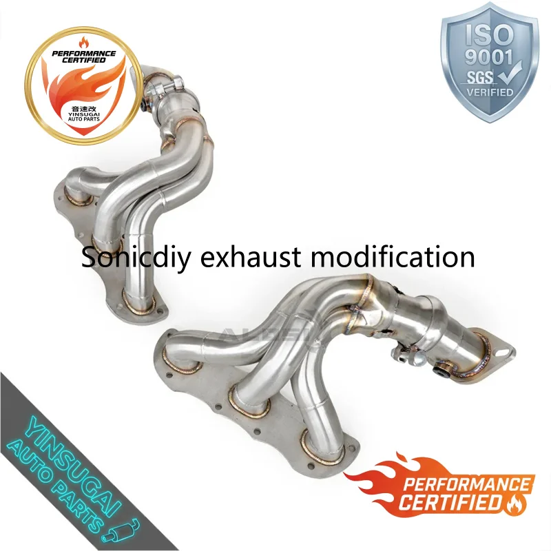 High Flow Stainless Steel Exhaust Manifold Header for Porsche 981 Cayman Boxster 2.7 2012-2016 Racing Performance Tuning Parts
