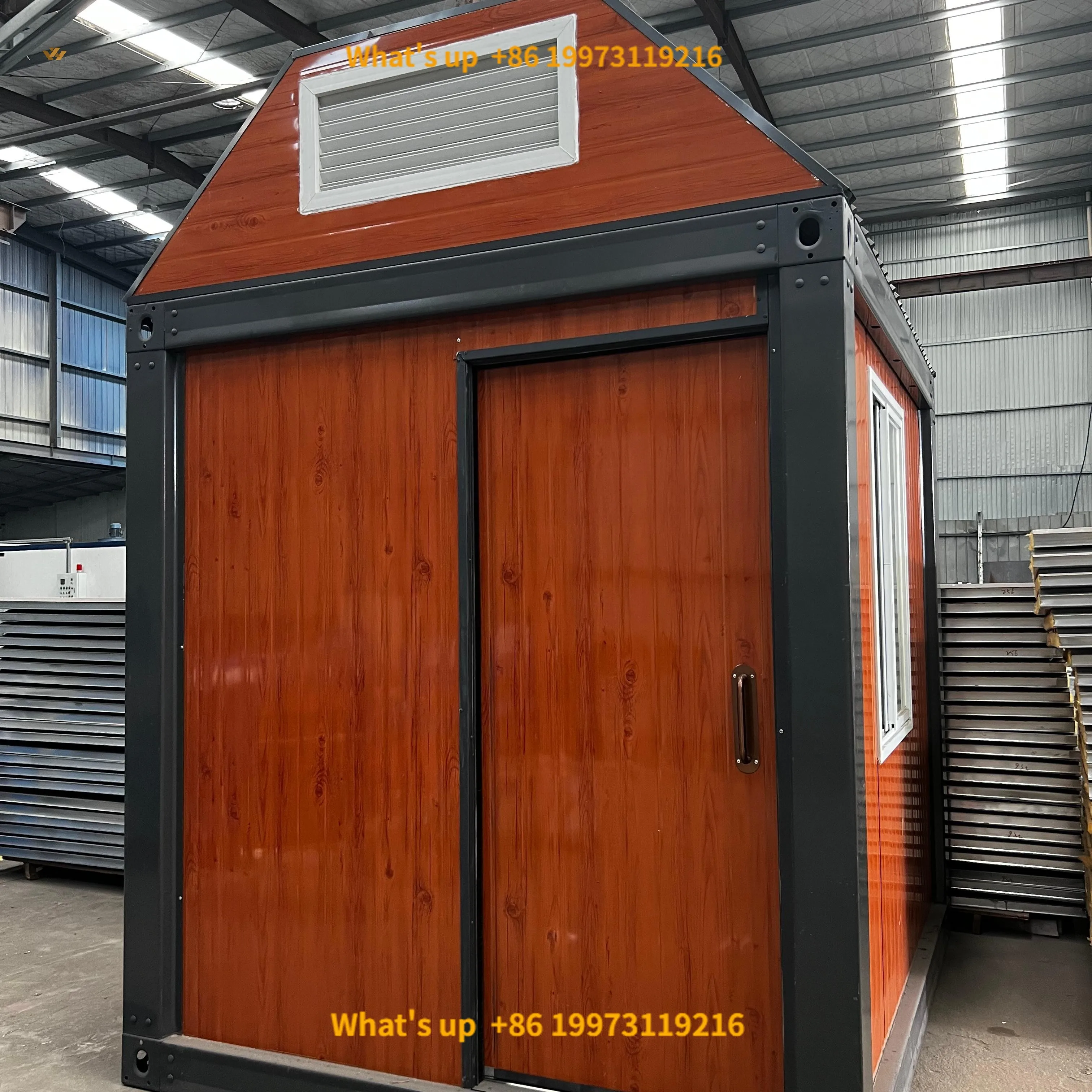 2026 Kleines Vorgefertigtes Stahlcontainerhaus für Apartments, Schlafzimmer, Außen-Wintergärten, Büros, Lagerhallen und Glasfassaden