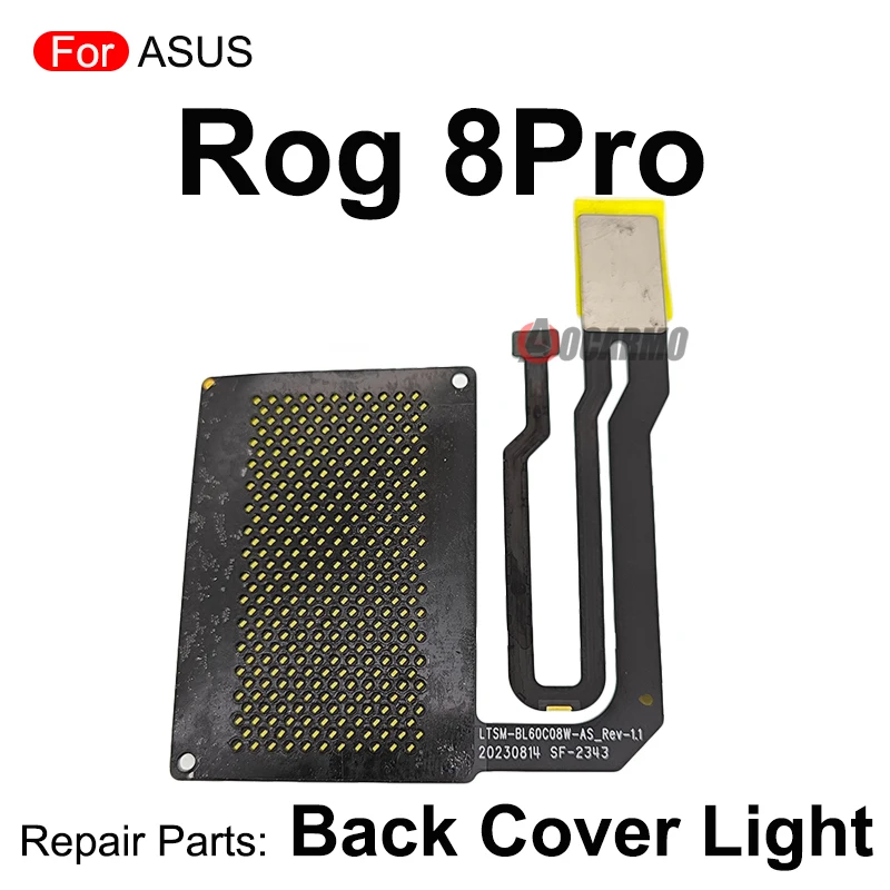 For ASUS ROG Phone 5 6 7 8 8Pro ROG6 Rog7 I005DA ROG5 ZS673KS Rear Back Cove Light Lamp Repair Replacement Part