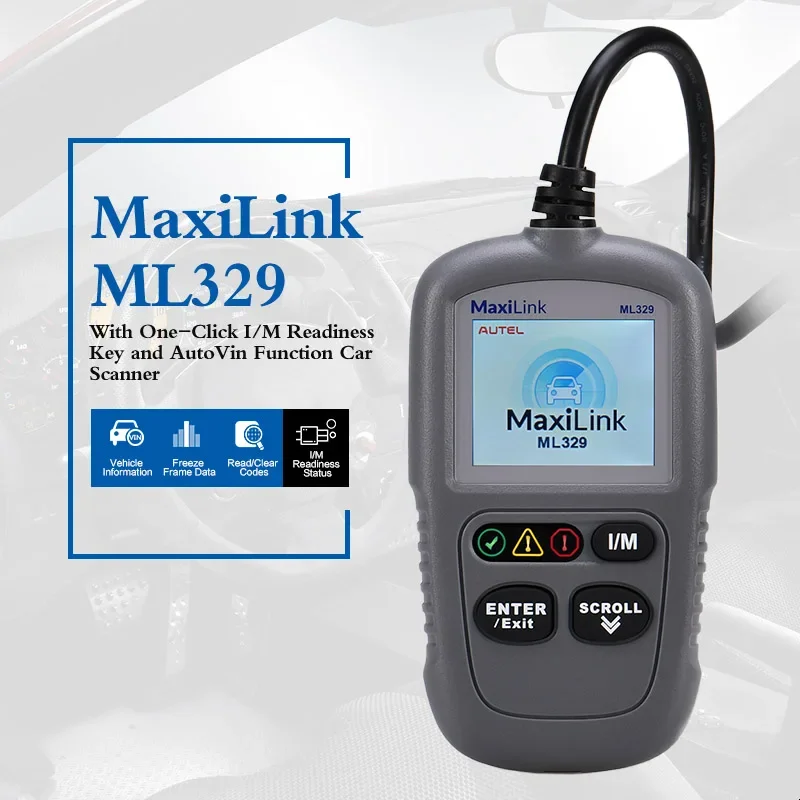 Autel MaxiLink ML329 OBD2 Scanner Auto OBD 2 Code Reader AutoVIN Car Diagnostic Tool I/M Readiness  pk AL319