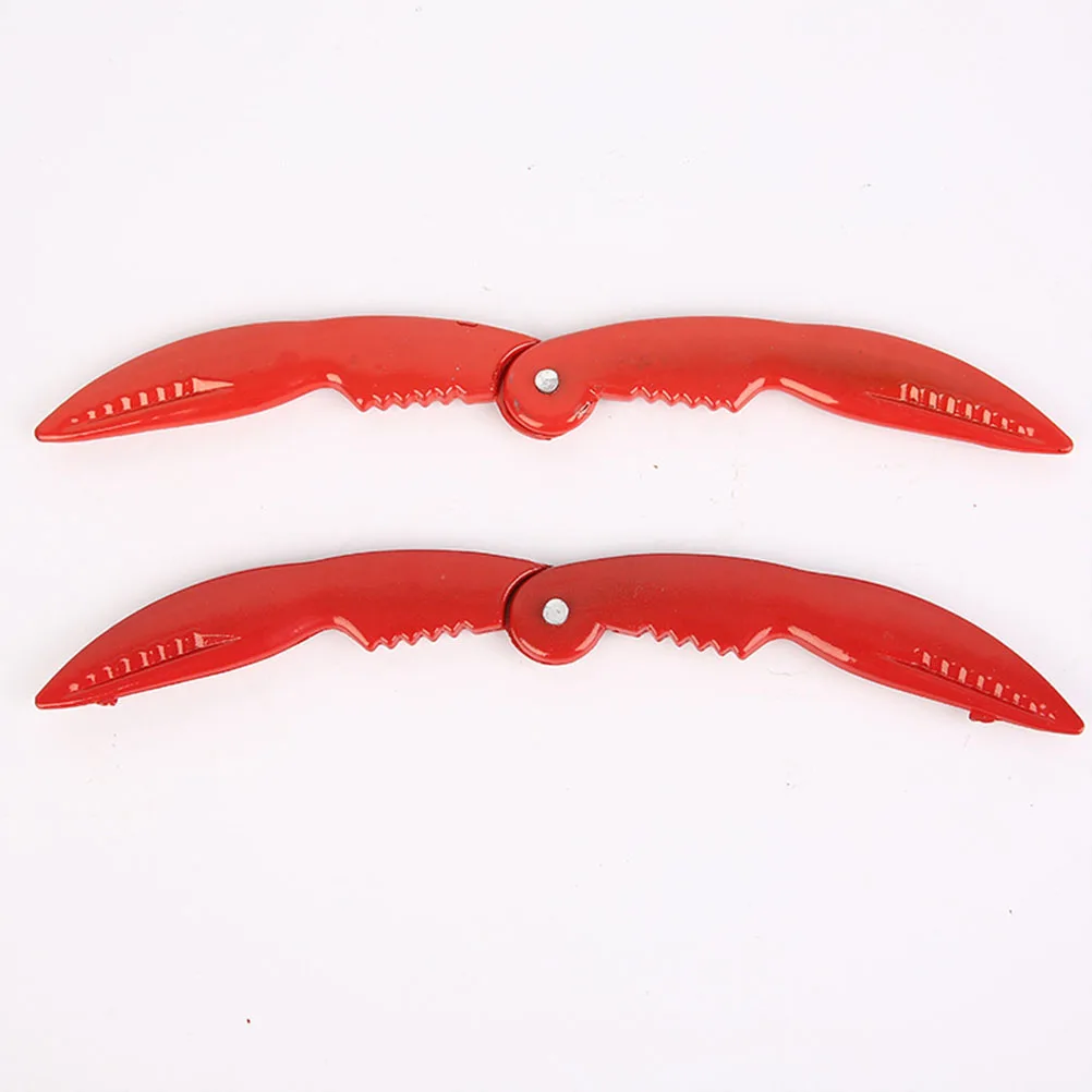 

2Pcs Aluminum Alloy Crab Clamps Lobster Clips Seafood Tools Heavy Duty Ergonomic Handle Non Slip For Shrimp Peeling