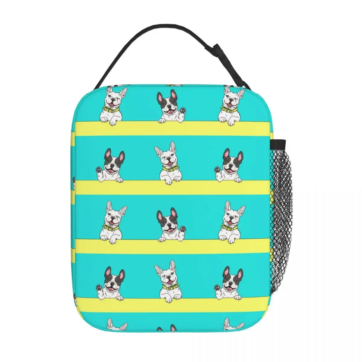 

Funny Cartoon French Bulldogs Insulated Lunch Tote Bag Storage Food Box Reusable Thermal Cooler Lunch Box Picnic