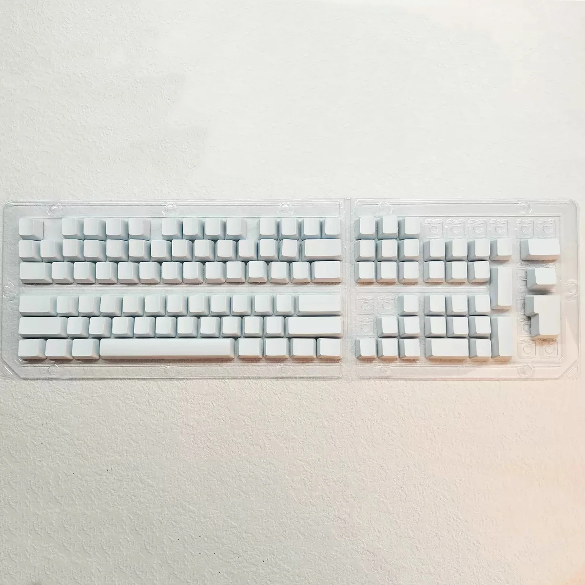 108 Keys ABS White Black Blank Spray-painted OEM XDA Profile Keycaps for MX Mechanical Keyboards DIY Laser Engraving