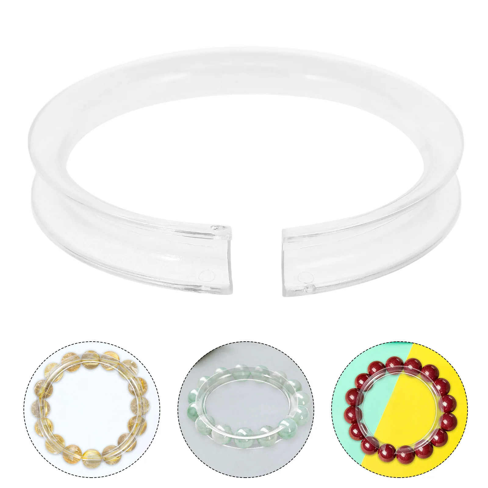 

20 шт., стеллаж для браслета из бисера, прозрачный органайзер, компактный держатель для цепочки на запястье, держатель для ювелирных изделий, петля для продажи