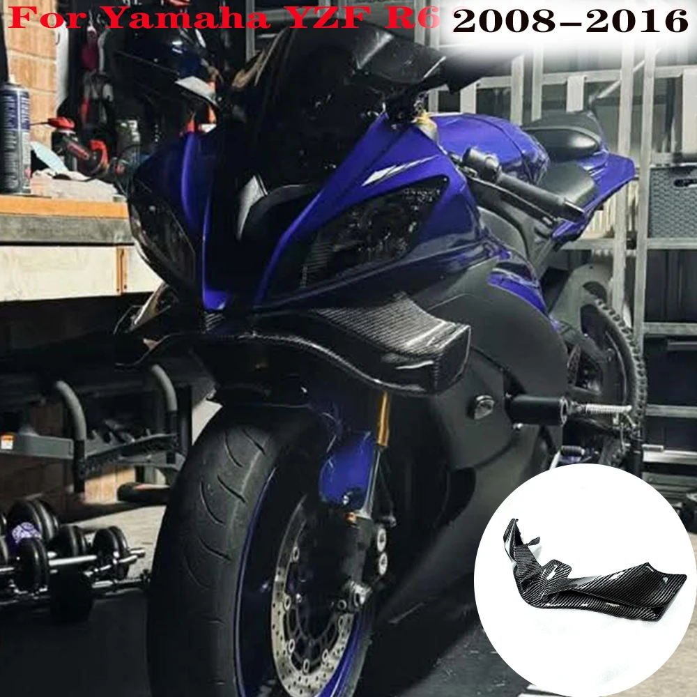 For YAMAHA YZF-R6 YZFR6 2008-2016 Motorcycle GP Front Fixed Wing Spoiler Aerodynamic Aileron Side Winglets Wing Fairing