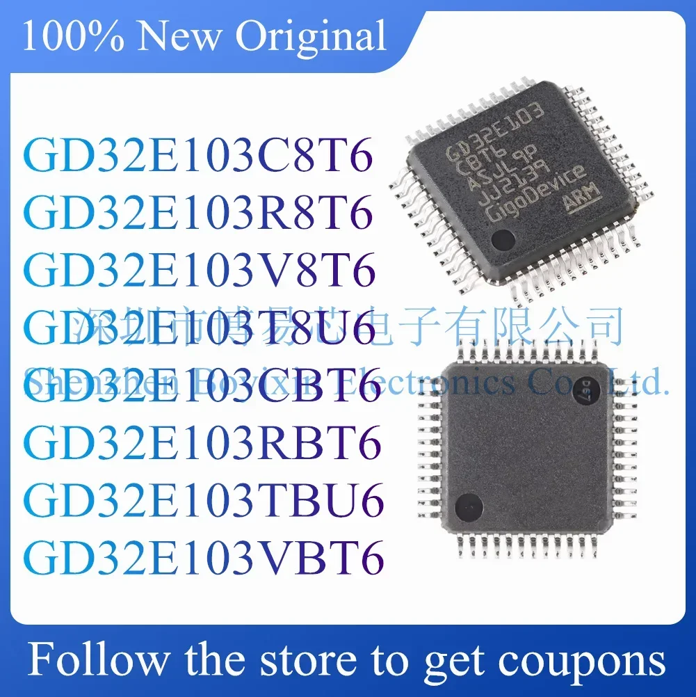 

NEW GD32E103C8T6 GD32E103R8T6 GD32E103V8T6 GD32E103T8U6 GD32E103CBT6 GD32E103RBT6 GD32E103TBU6 GD32E103VBT6