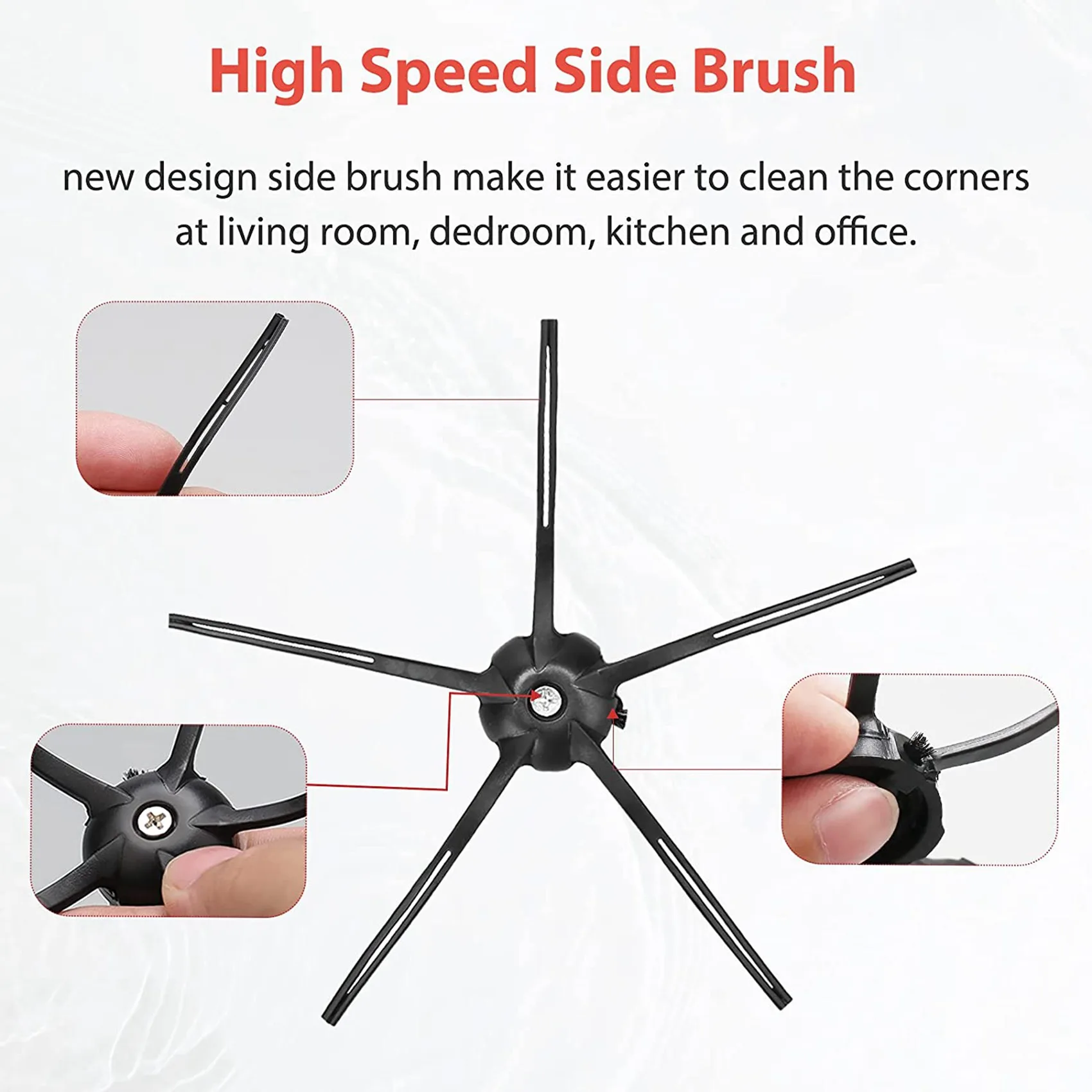 Запчасти для робота-пылесоса Xiaomi Roborock Q7 Max Q7 Max + T8, основная боковая щетка, фильтр НЕРА, Швабра, тряпка, черный пылесборник