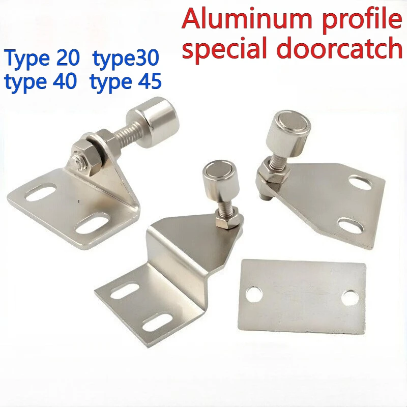 1pc Veekaft aluminum profile door sucker adjustable suction triangular strong magnet resist bending  suction 30/40