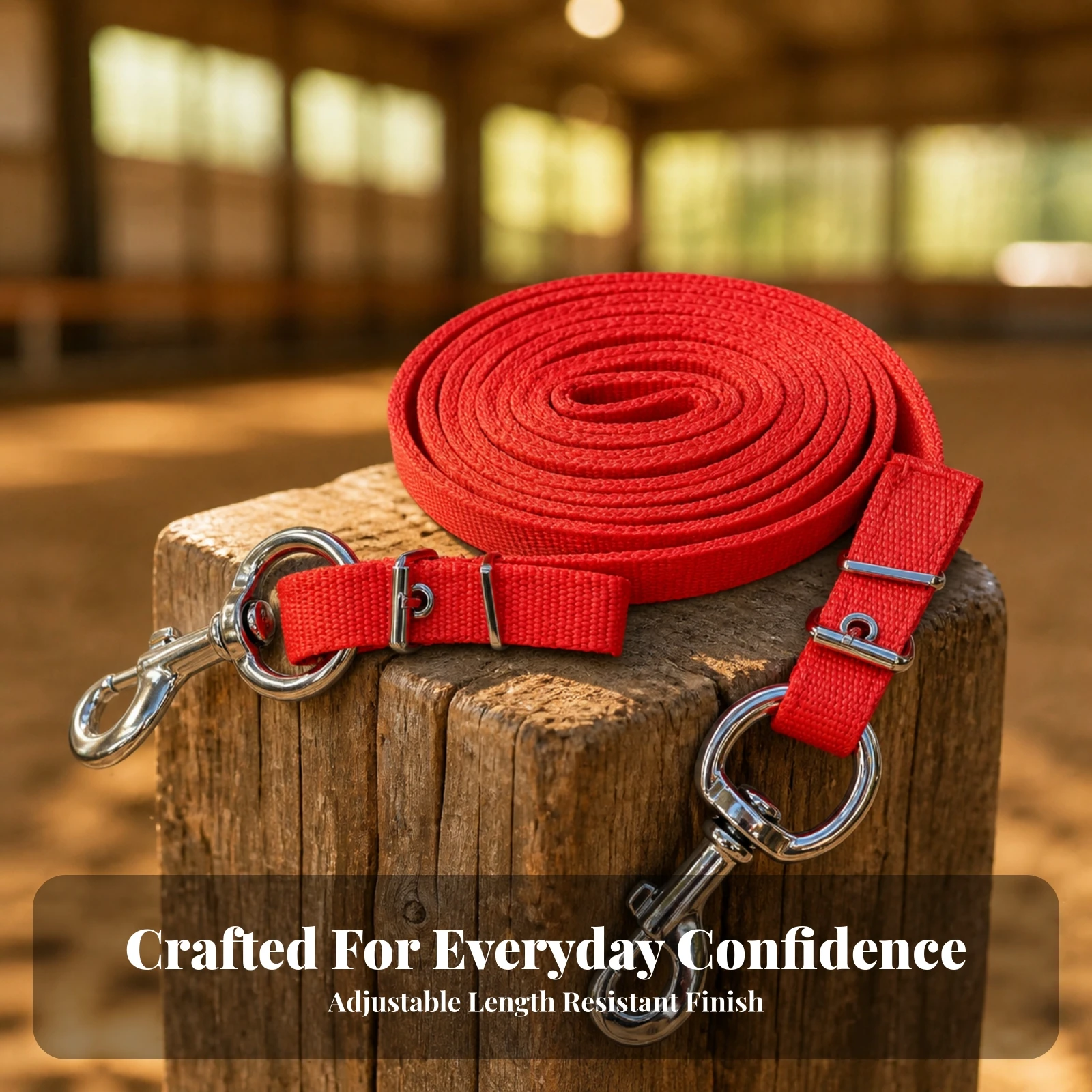 Nylon Reins Long-Lasting Reins with Snap Hooks Tack Thickened Quick-Release for Equestrians, Equestrian Riding, Schooling