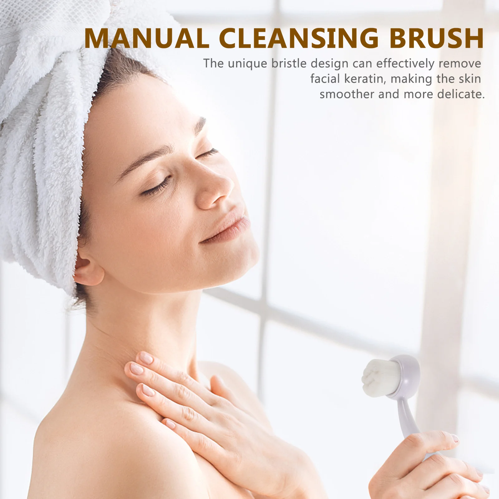 페이셜 브러시 긴 손잡이 화이트 수동 각질 제거 얼굴 클렌징 브러시 블랙헤드 제거 얼굴 스크러버 부드러운 피부 각질 제거 도구