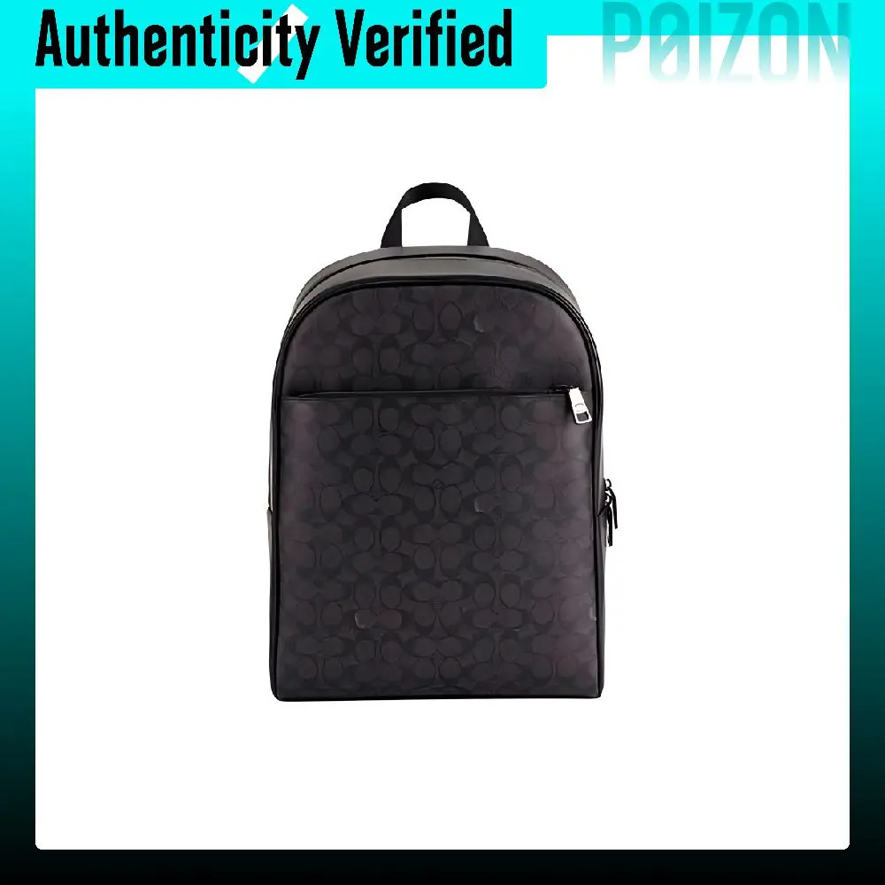 COACH Cow Leather Backpacks Large Men's Black CAJ90-QBMI5
