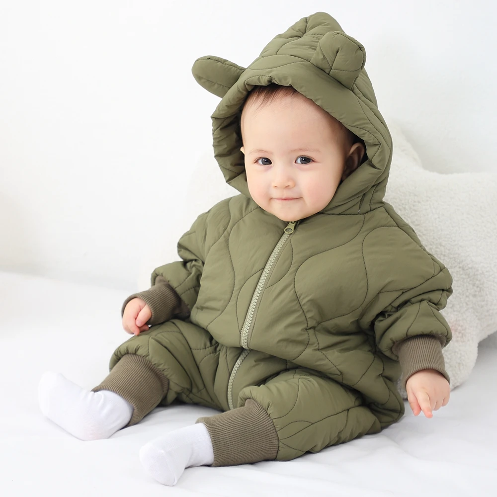 Newborn Baby Clothes Autumn and Winter Boys Jumpsuit Warm Girl Romper Soft Infant Jacket Children Clothing Set 0-18 Month