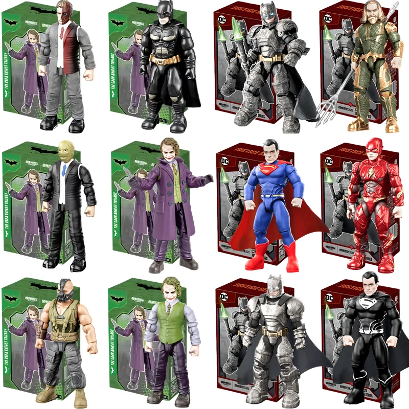 ฟิกเกอร์แบทแมน โจ๊กเกอร์ ซูเปอร์แมน แบน ทูเฟซ ตัวร้ายจากจัสติซลีก ของเล่นประกอบเอง ของขวัญ