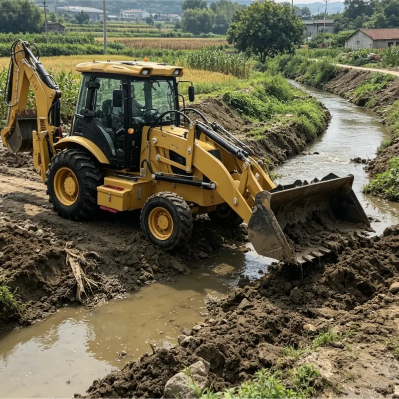 Customized Heavy Duty Diesel Backhoe Loader For Road Building And Excavation Multi Purpose Loader Backhoe Shoveling snow