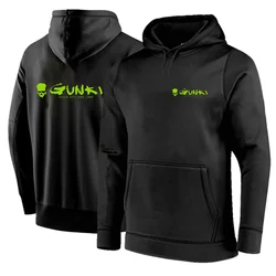 2024 Men's Autumn Gunki Solid Color Men Hoodies Warm Mens Sweatshirt Fashion Streetwear Casual Men's Loose Pullovers Brand Hoody