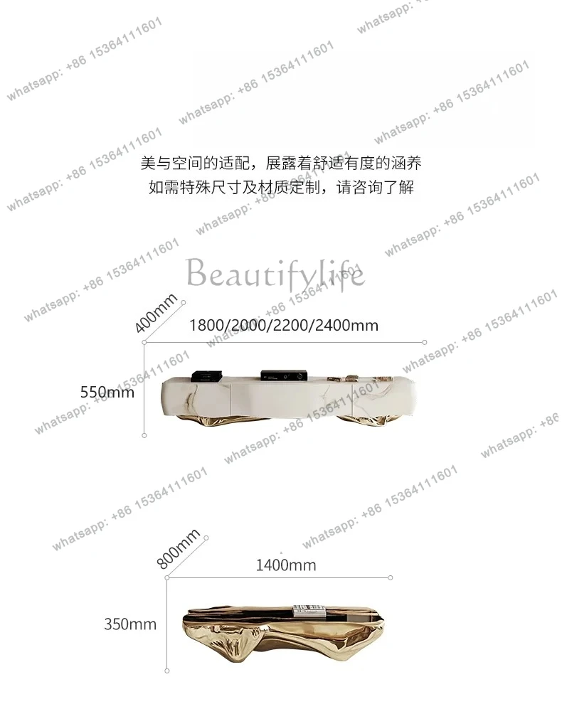 Modern Design Art Aesthetics Living Room Home TV Floor Cabinet Villa Italian Furniture High Luxury