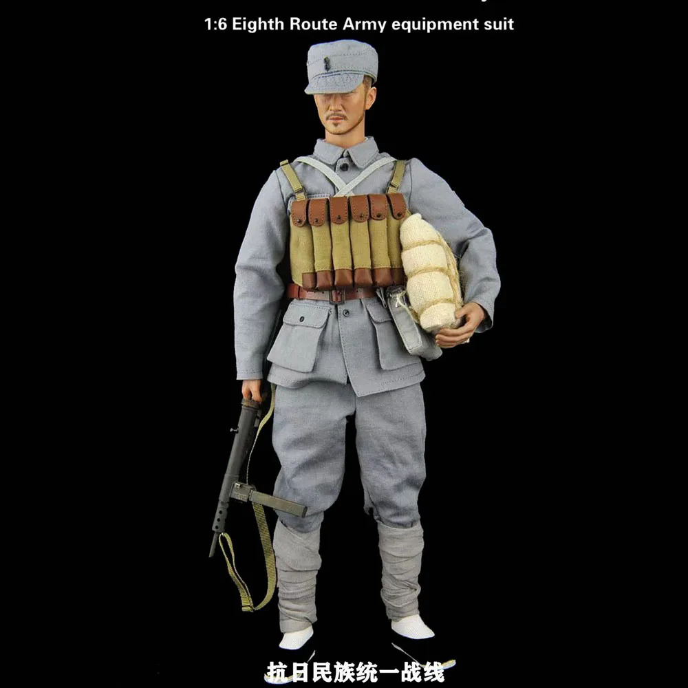 

In Stock Marsdivine CHN-002 1/6 Chinese Eighth Route Army Equipment Suit Entry Fragger Clothes Set for 12'' Male Soldier Body