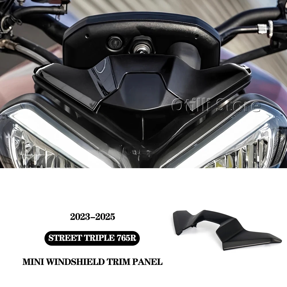 New Motorcycle Accessories Mini Windshield Decorative Panel For Street Triple 765RS MOTO 2 STREET TRIPLE 765R 2023 2024 2025