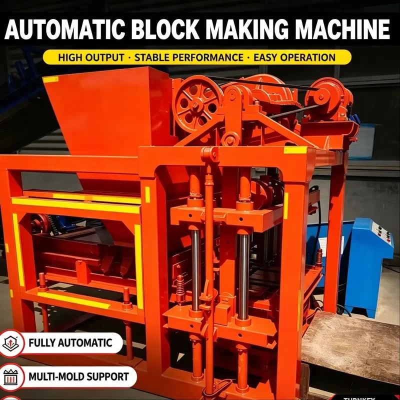 Industrial QT4-28/25 PLC Controlled Automatic Hydraulic Paving Block Making Machine Concrete Raw Material Brick Making