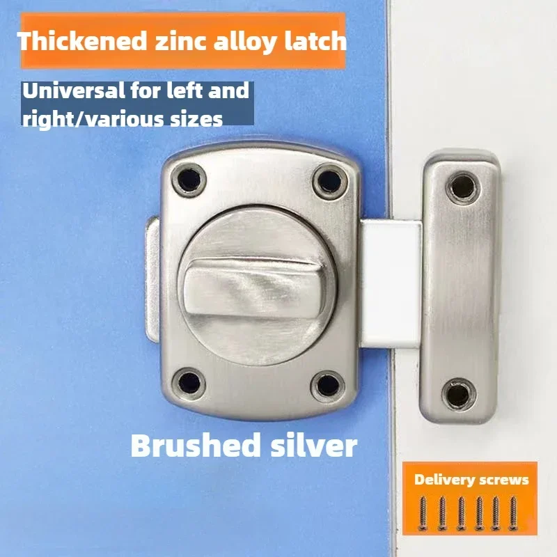 Home Security Latch Rotate Bolt Latch Gate Latches Door Slide Lock Twist Rotating Barrel Lock for Bathroom Toilet Door Lock