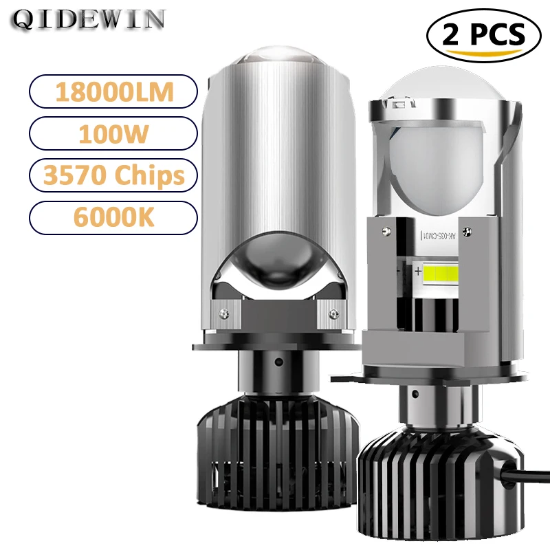 

2PCS Headlight LED Lens Projector Y9D H4 Canbus Auto Bulb High Low Beam Car Fog Lights for Vehicles 110W Automotive Lamp 12V