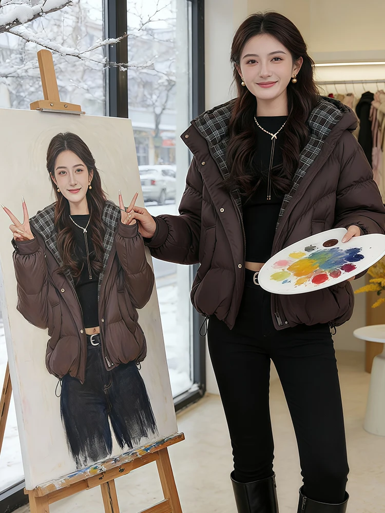 Faionable Acolchoado Algodão Jaet Feminino Inverno Nova Chegada Thiened Luxo Com Capuz Or Casacos Fraance Sle Commute...