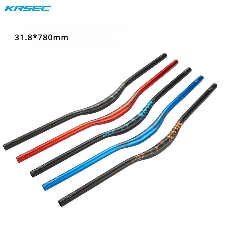 

31.8* 720 /780mm Mountain Bike Handlebar Ultra-light T6 Aluminum Alloy Colorful High Strength Swallow-shaped Handlebar