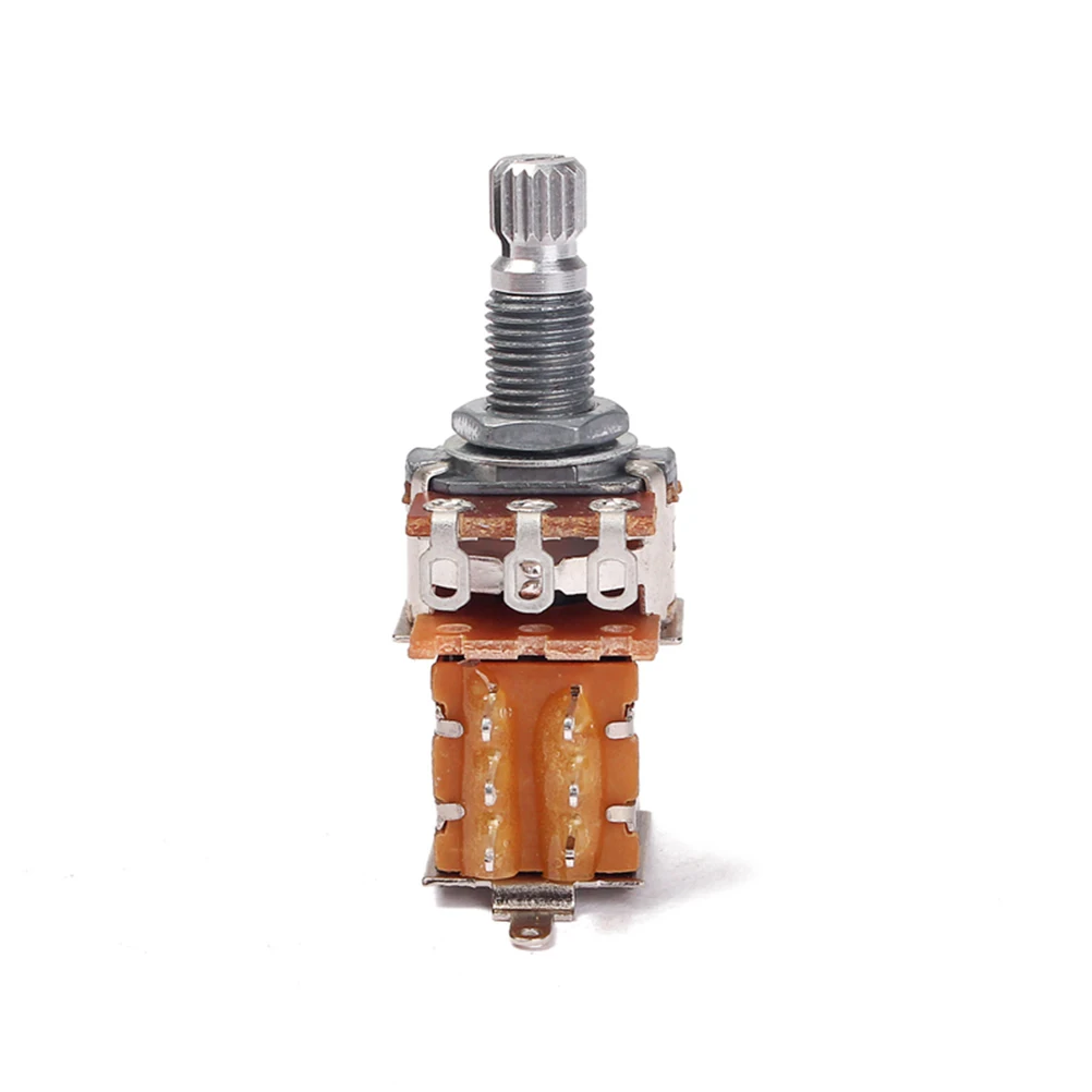 

A500K Audio Potentiometers Shaft Pots Guitar Amp Volume Control Push Pull Knobs Mini Coarse Sturdy Durability Upgrade Parts