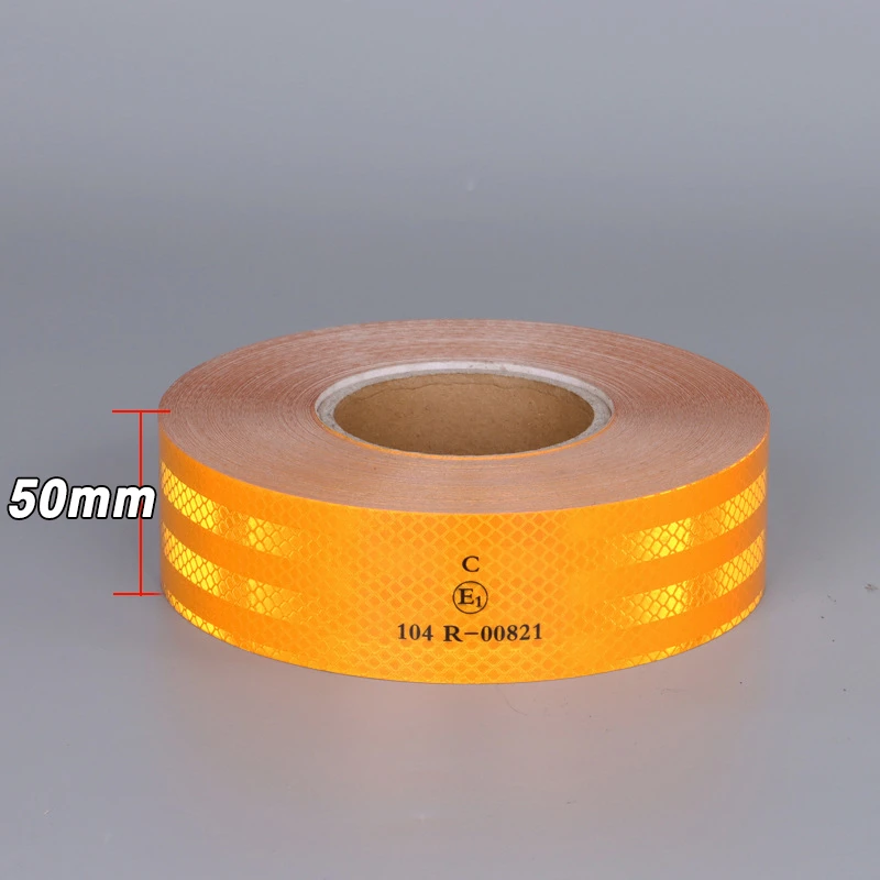 5cm 104R High Intensity Reflective Conspicuous Warning Tape For Bike Truck Boats Trailer Self-Adhesive Waterproof Safety Tape