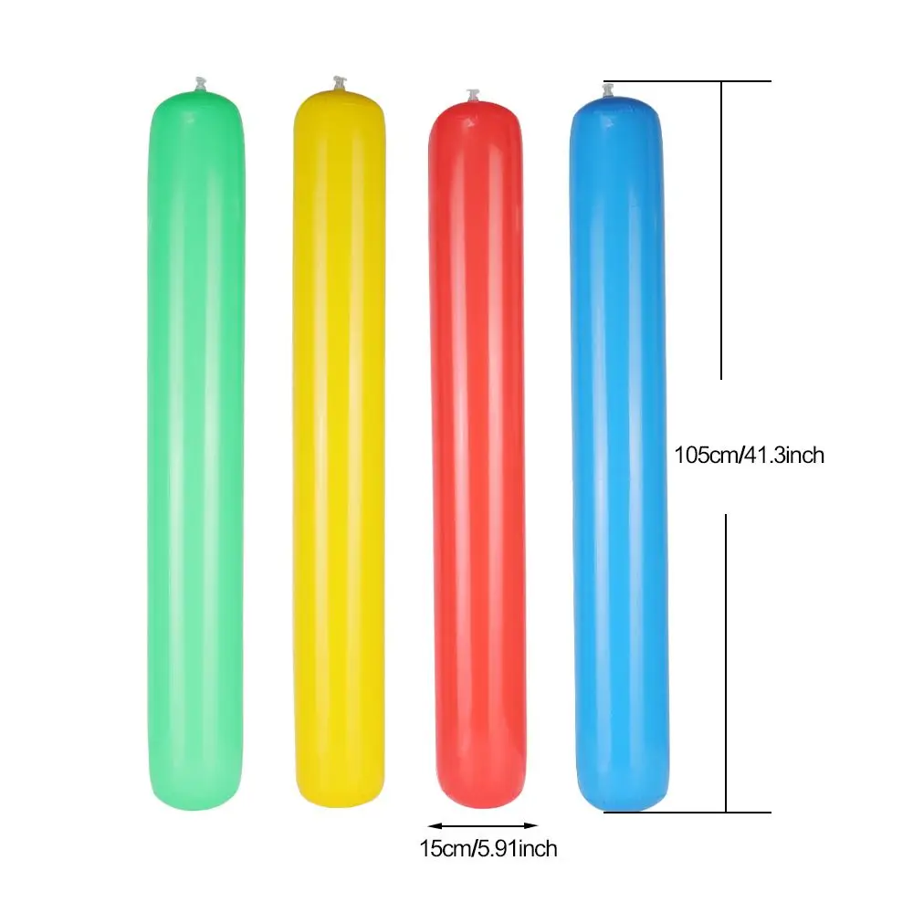 4 pçs colorido para praias piscina brinquedos de água adultos crianças float piscina macarrão piscina varas infláveis pvc natação macarrão