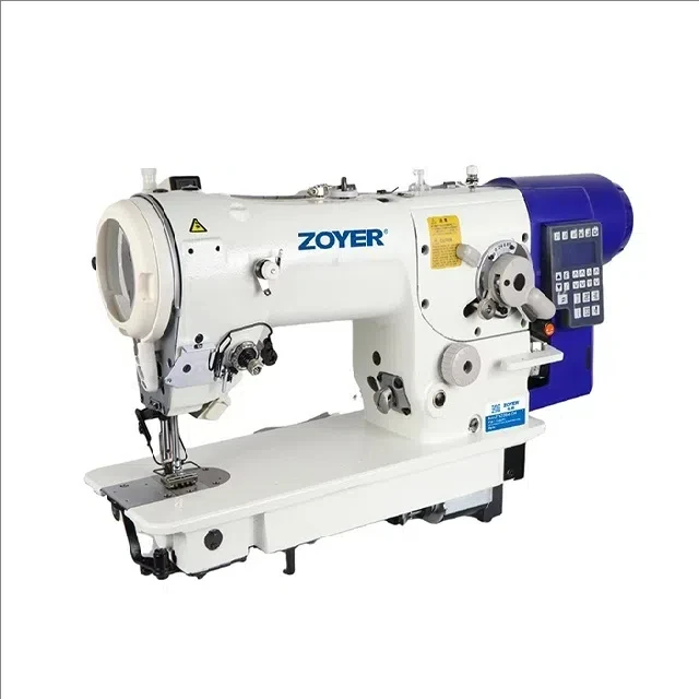 ZY-2284N-D4 New Industrial Zigzag Sewing Machine With Auto Trimmer Manual Feed 1 Step & 3 Step Lifter 550W Motor Edge Cutter