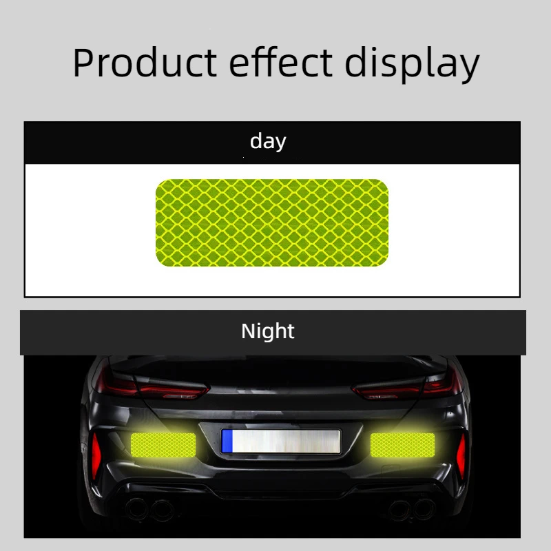 10 шт., Яркие светоотражающие наклейки на бампер автомобиля