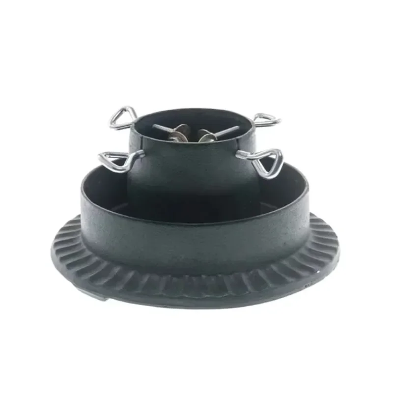 

Cast Iron Christmas Tree Stand Decoration Vintage Style Metal Yule Log Wreath Holder for Festive Home Decor