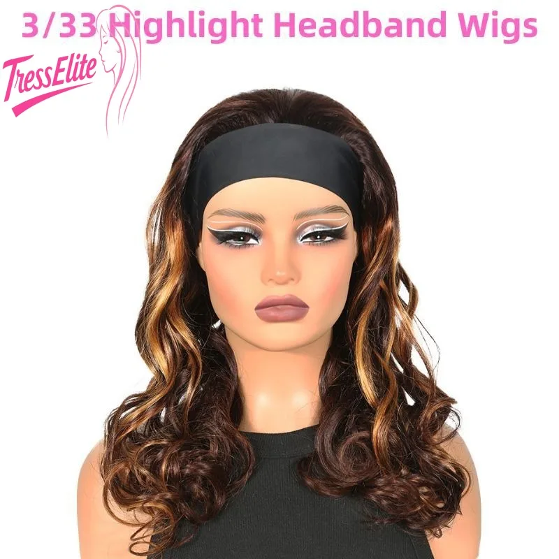 عالية الجودة الأوروبية والأمريكية شعر مستعار شعر حقيقي المرأة الحرير الجليد عقال 3/33 لون آلية الصباغة القبعات المظهر الطبيعي