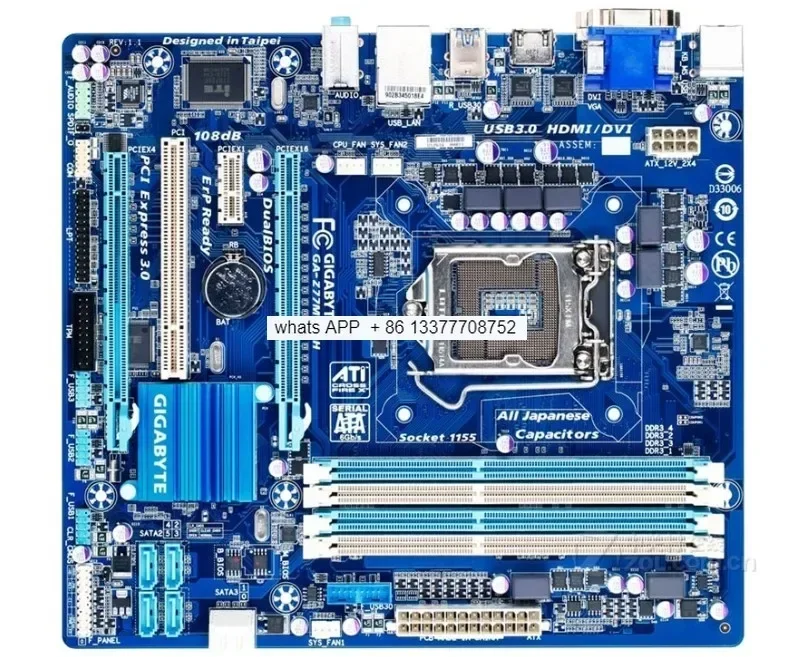 

forZ77M-D3H 1155-Pin Z77 Integrated Luxury Small Board with Usb3.0 Sata3