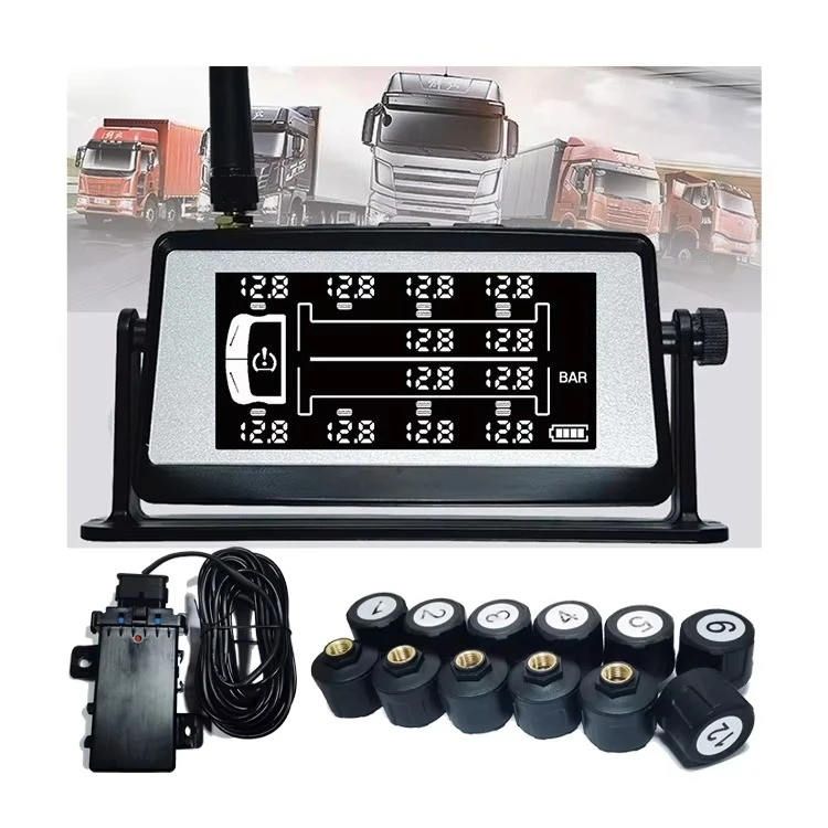 Smart High precision TPMS Tire Safety Monitor Tire Pressure Monitoring System With Solar for 8/10/12/14 Wheel Heavy-Duty Truck