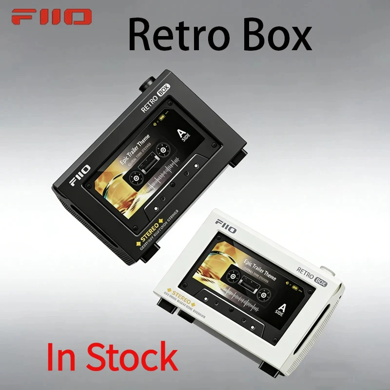 

FiiO Retro Box Bluetooth Speaker HiFi Lossless LDAC Wireless Speaker Retro Cassette Style Desktop Audio Compatible M33 M21 JM21