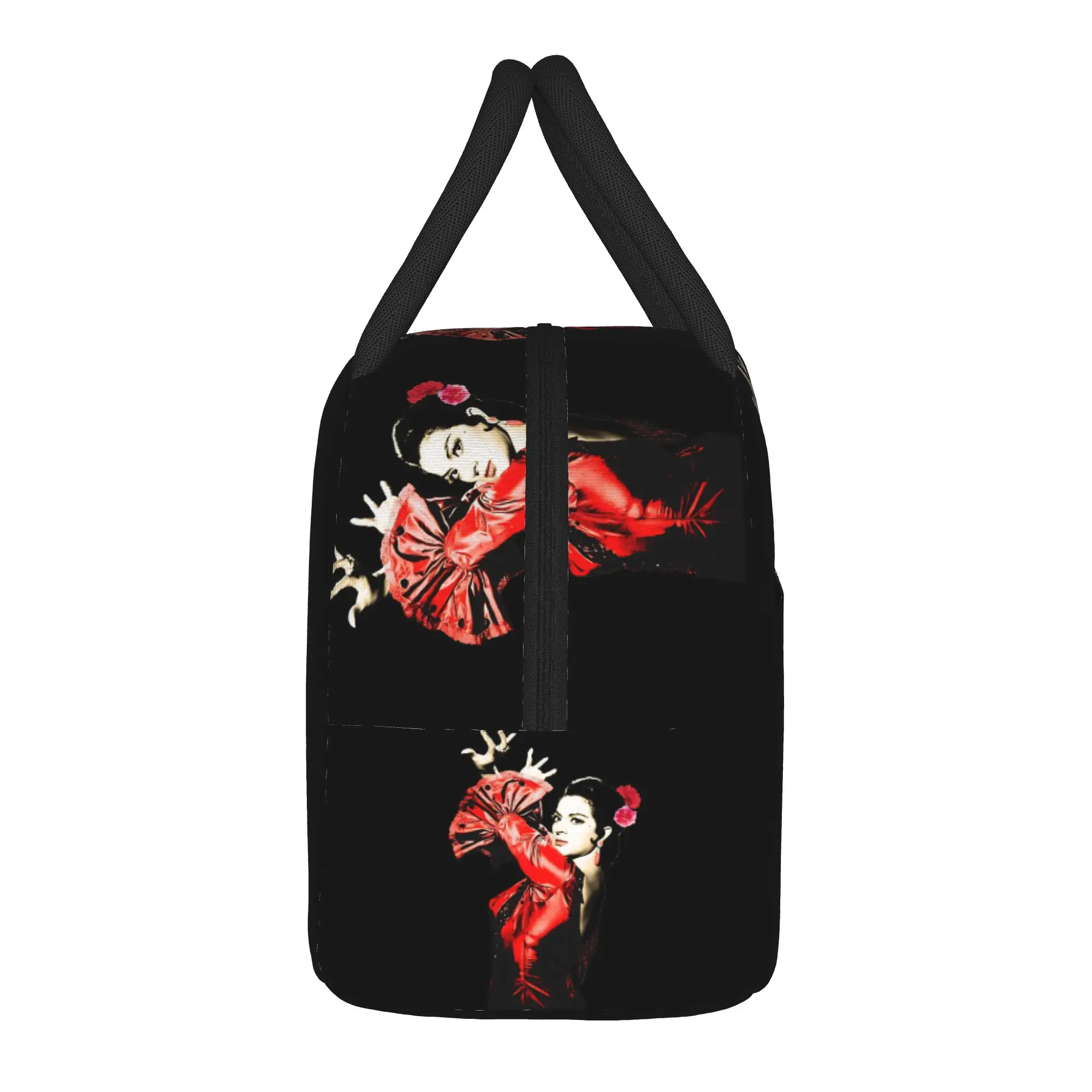 Lola Flores Spanish Dancer Lunch Bag Kawaii Lunch Box Travel Portable Insulated Thermal Lunch Bags For Adult Oxford Cooler Bag