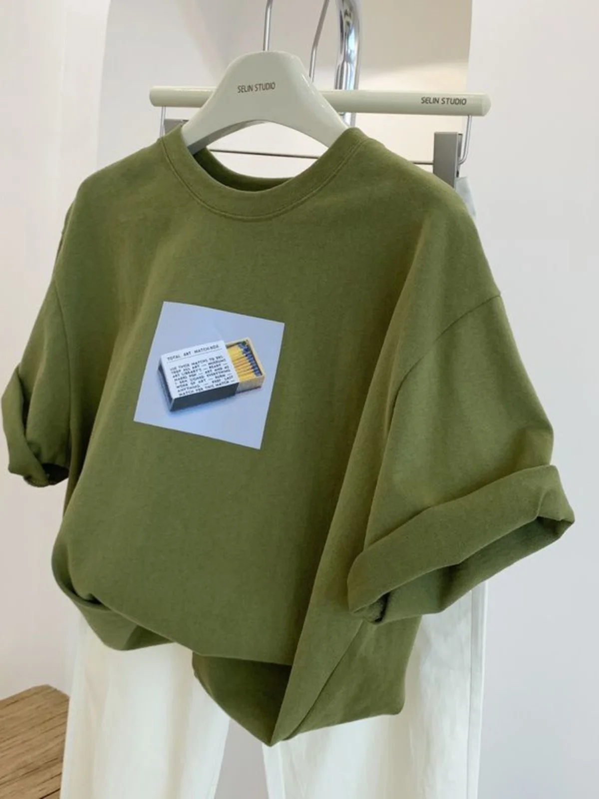 

plus Size 300 Pou Lazy Sle Casual oulder Length ort Sve T-irt Women Fat MM Hong Kong Sle Chic Meat Concealing...