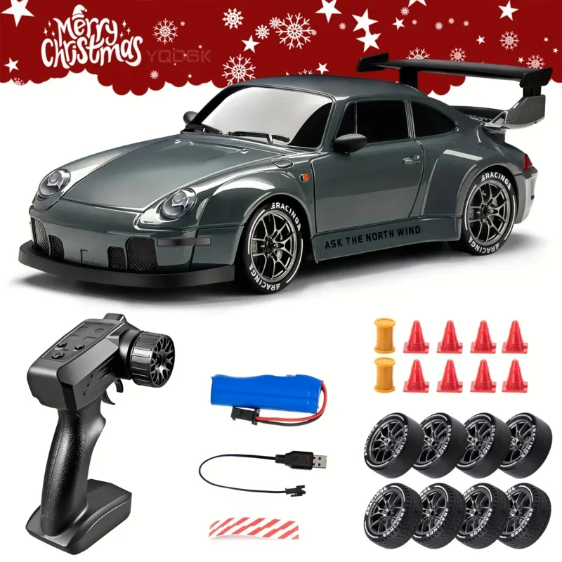 

TEMIKIDS Limited Edition Liquid Silver Half Ratio RC Entry-Level Drift Remote Control High-Speed Car Boy