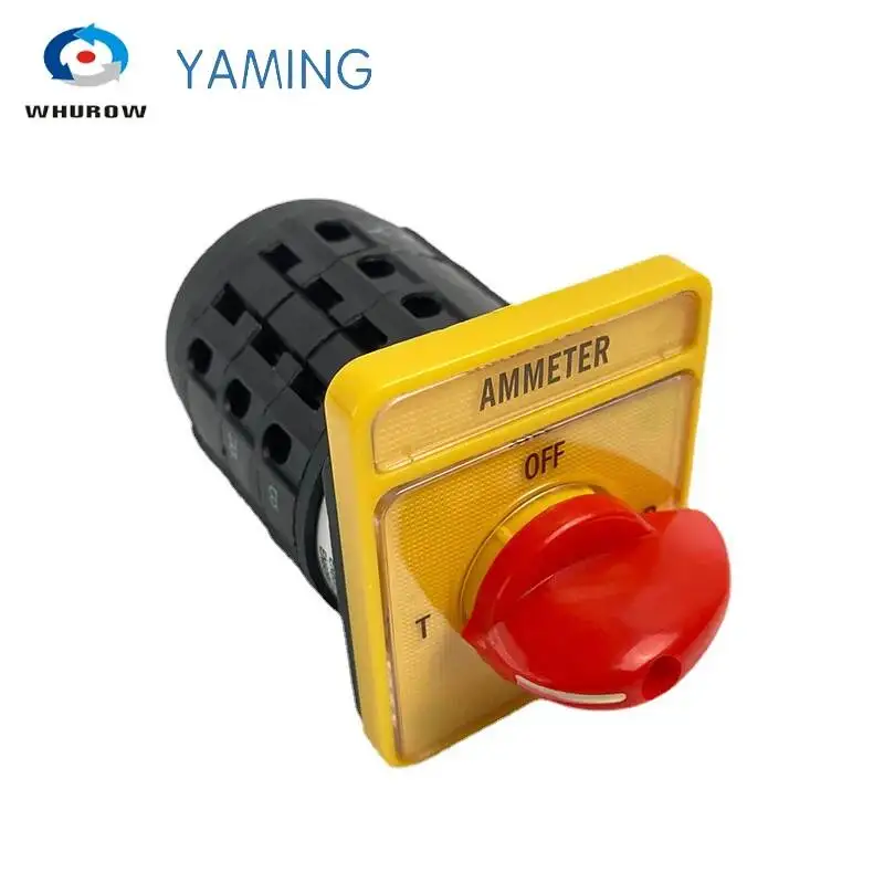 16A Ammeter Voltmeter Selector Changeover Multi Position Three Poles Rotary Cam Switch Control Motor Circuit YMW98-16/3