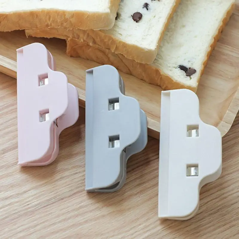 Clipes saco de plástico portátil, Sealer Clamp, Sealing Bag Clips, Grande armazenamento de cozinha, Food and Snack Seal, Ferramenta para o saco, 6PCs