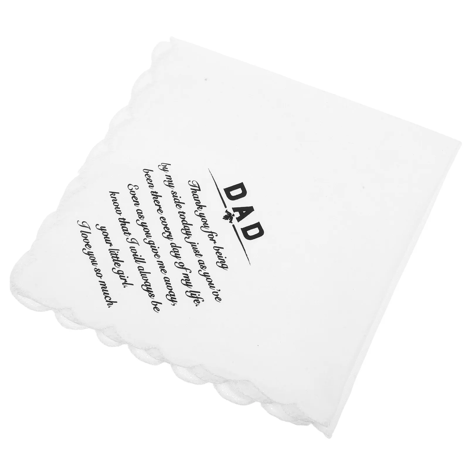 Wedding Handkerchief Embroidered Keepsake Handkerchiefs Bride Gift Dad from Daughter Wedding Day Sentimental Gift for Father