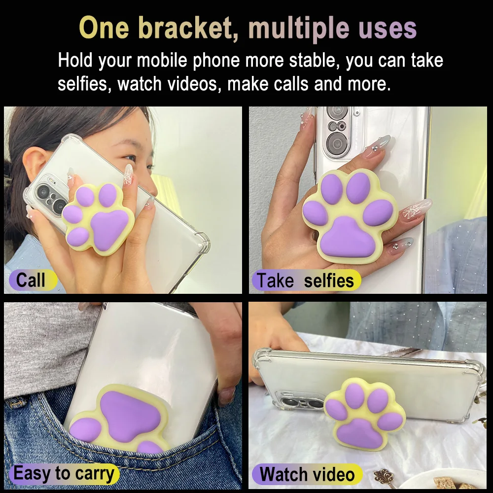 Grippopso Silicone Sockets Griptok Phone Holder Cat\'s Claw Finger Ring Holder Grip Stand Cellphone Accessories bracket