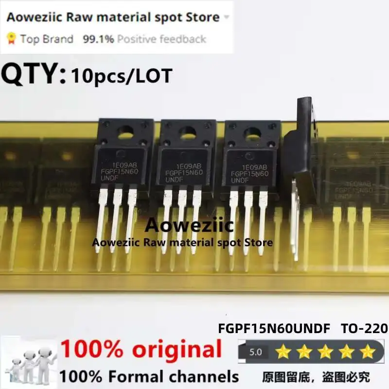 

Aoweziic 100% New Imported Original FGPF15N60UNDF FGPF15N60 15N60 TO-220F IGBT Tube 600V 15A