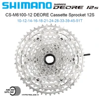 SHIMANO Deore M6100 Cassette 12 velocidades volante de bicicleta de montaña 12V Variable 12 velocidades volando 12S 10-51T M6100 Micro casete estriado