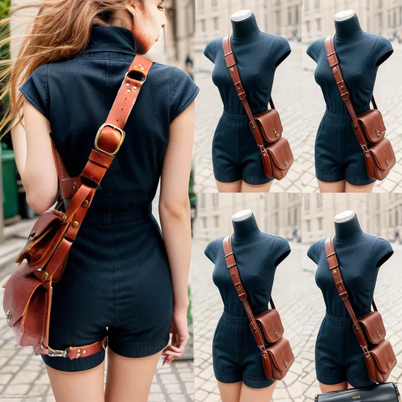 

Medieval Renaissance Shoulder Waist Bag Viking Knight Pirate Role Play Accessories Leather Shoulder Bag Outdoor Pocket Phone Bag